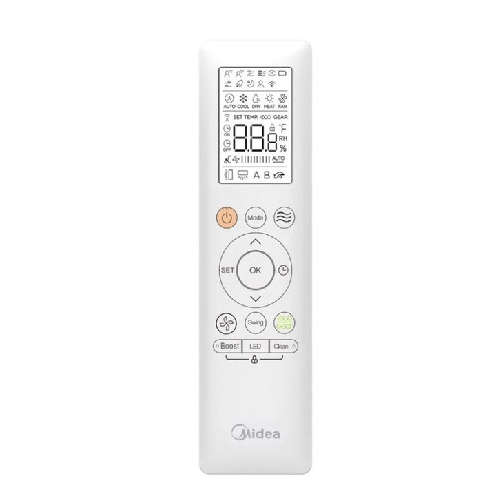 Aparat de aer conditionat Midea Breezeless E CB1-12HRFN8-CB1-12HFNX Inverter 12000 BTU, Clasa A++, mod somn, Cool Flash +, tehnologie OTA, curatare cu sterilizare, WiFi