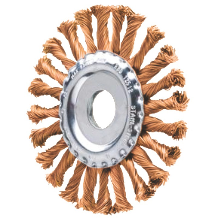 Агресивна кръгла четка, усукана стоманена тел, за мелница, 100 мм