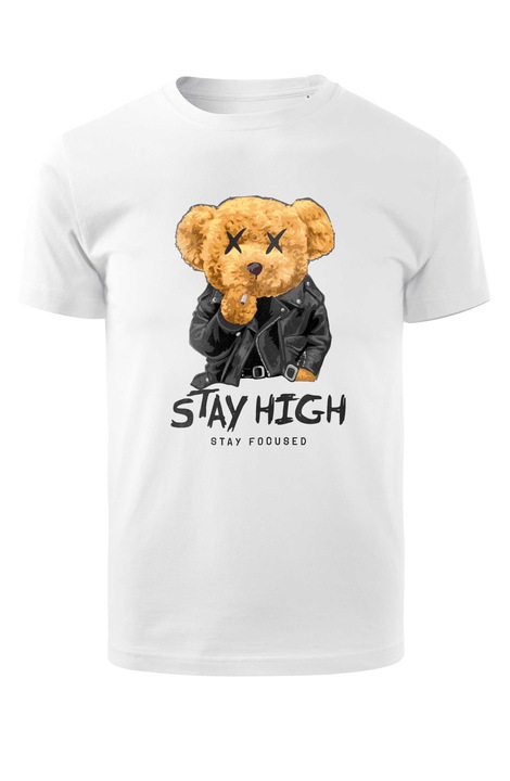 Мъжка тениска, Bear, Cool, Look Good, Pure White, 2XL
