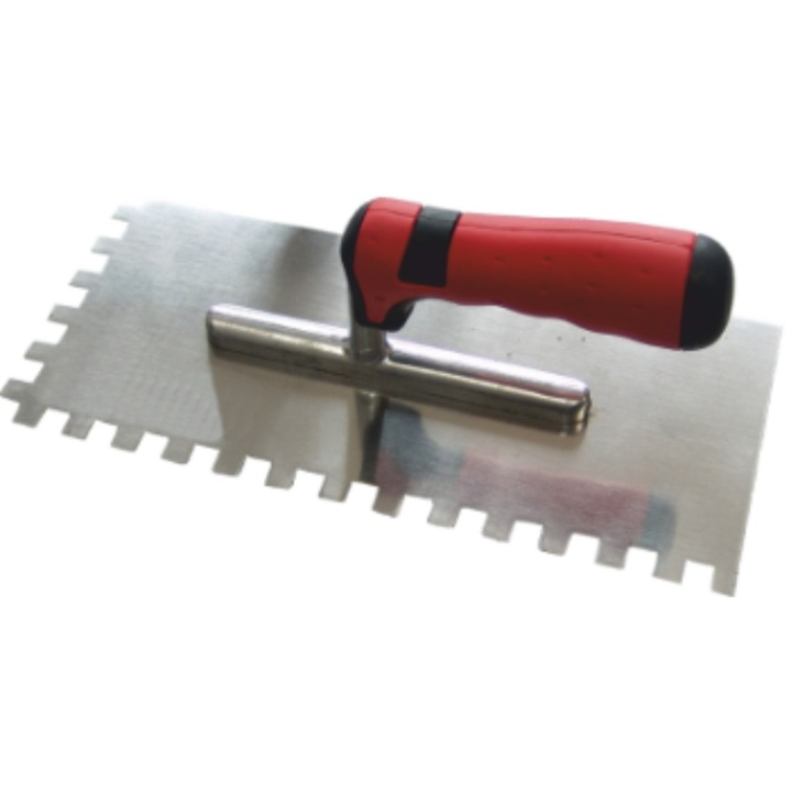 Gletiera inox cu zimti, rosu - negru, 130 x 280 mm