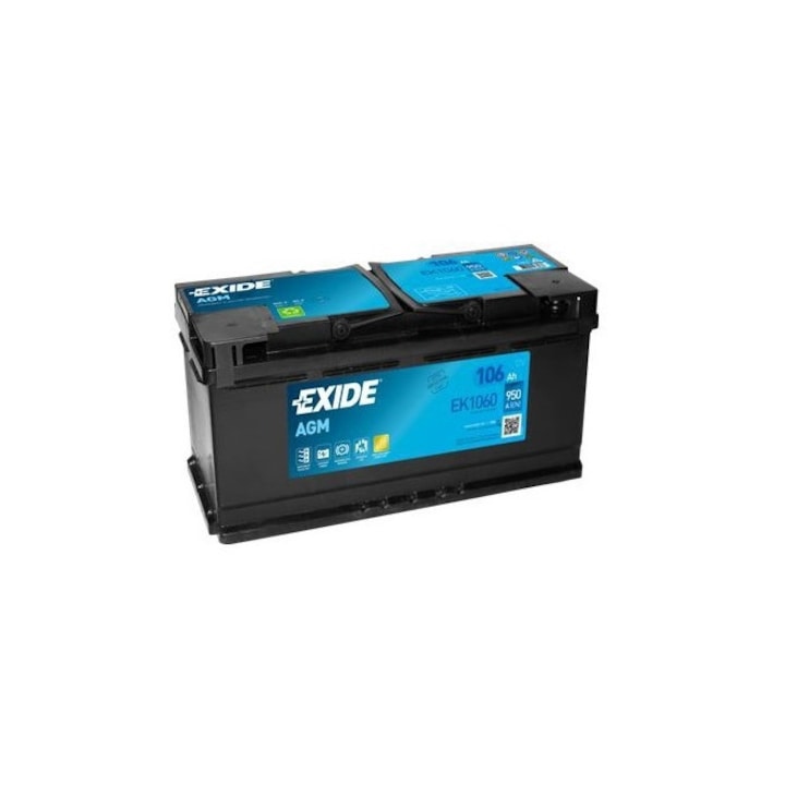 Акумулатор Exide Start-Stop AGM EK820, 12 V, 82 Ah, 800 A, 315x175x190 mm