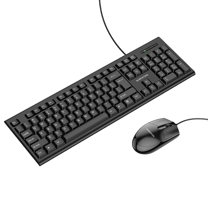 Set Tastatura si Mouse Wireless V7 CKW350, 2.4GHz, negru