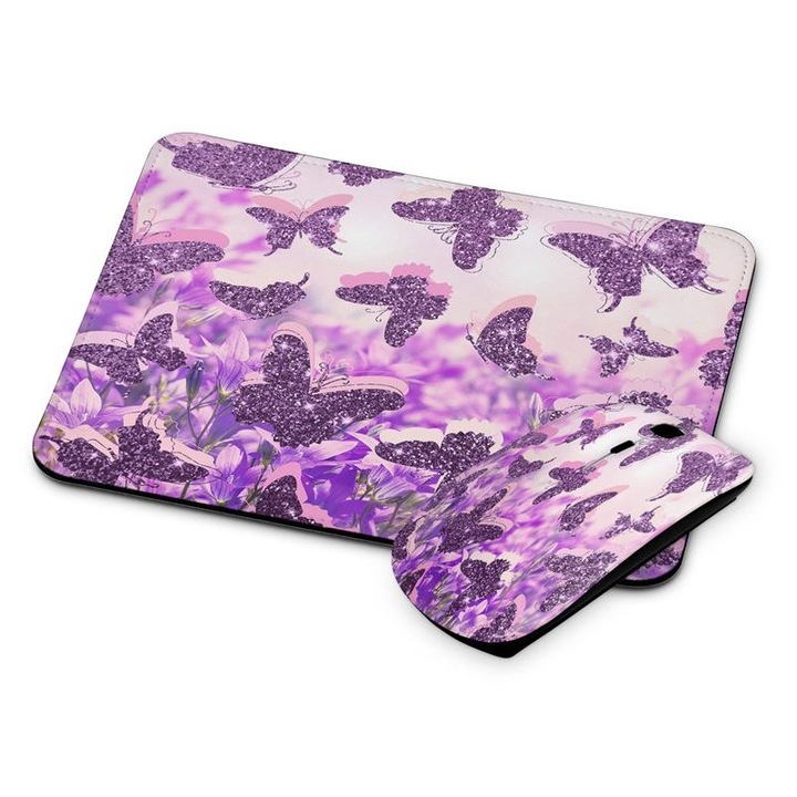 Mouse si mouse pad fara fir Butterfly 235