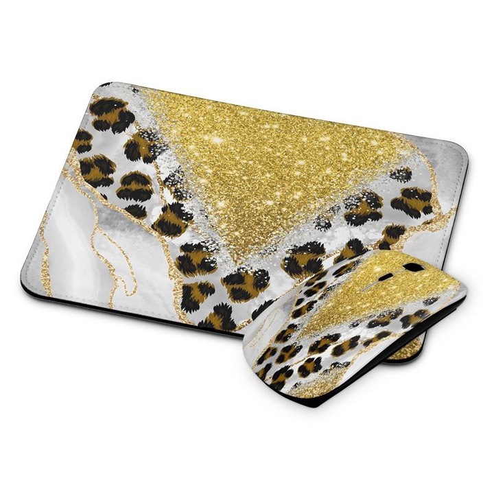 Mouse si mouse pad fara fir cu model animal 151