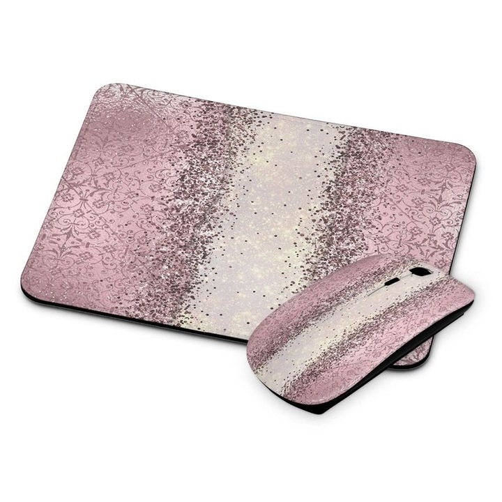 Mouse si mouse pad fara fir cu model de tapet 167