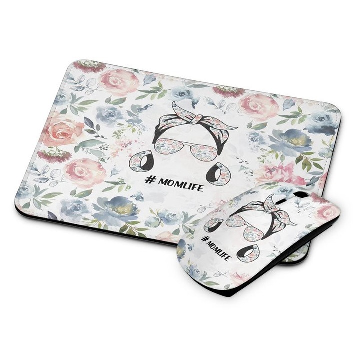 Mouse si mouse pad fara fir Momlife 300