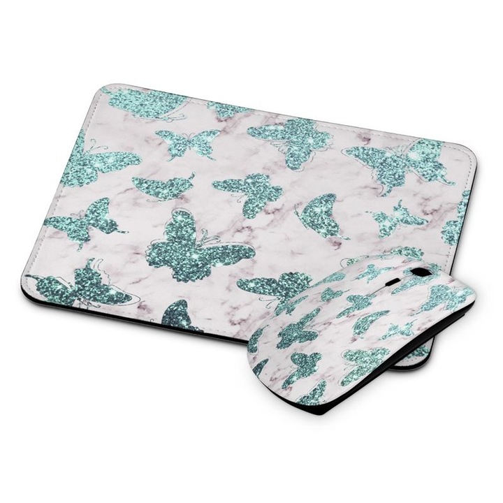 Mouse si mouse pad fara fir Butterfly 221
