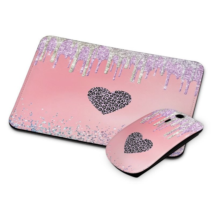 Mouse si mouse pad fara fir de culoare stralucitoare 325