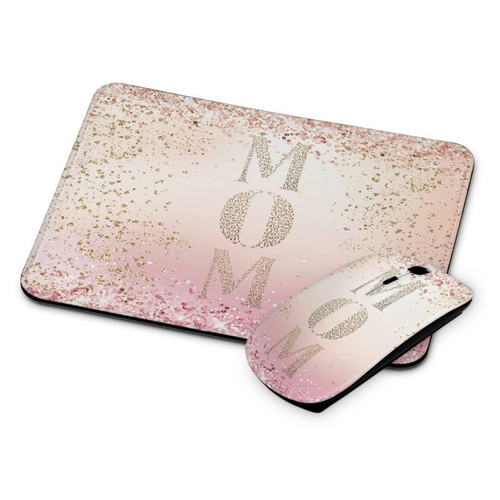 Mouse si mouse pad fara fir Mom 336