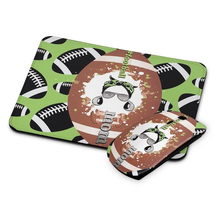 Mouse si mouse pad fara fir Football Mom 397