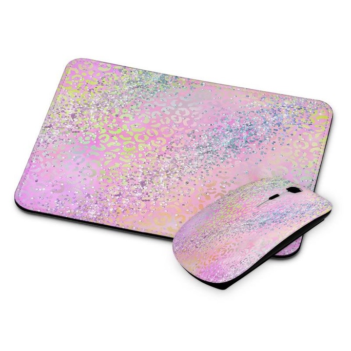 Mouse si mouse pad fara fir cu model animal 323