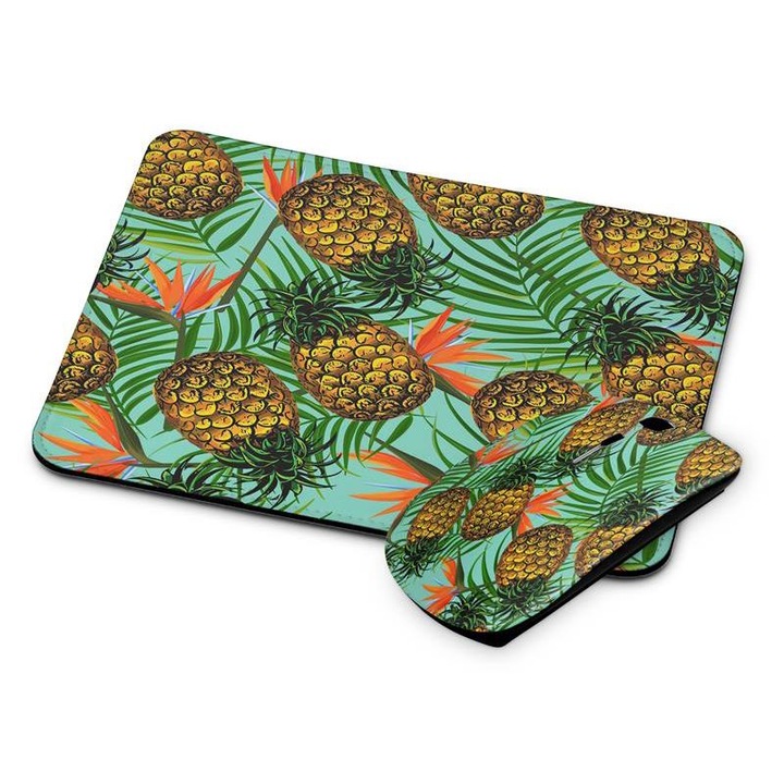 Mouse si mouse pad fara fir floral 181