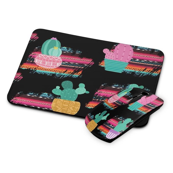 Mouse si mouse pad fara fir floral 379