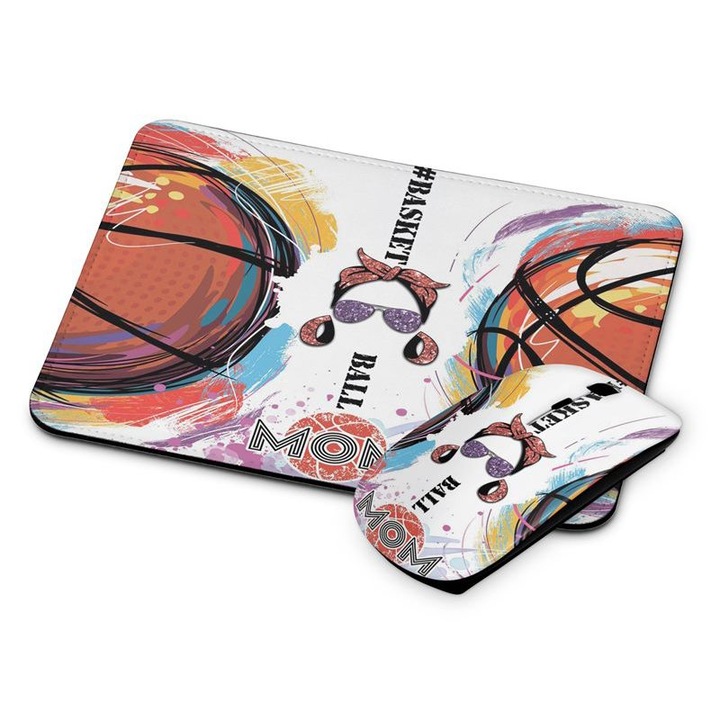 Mouse si mouse pad fara fir Basketball Mom 402