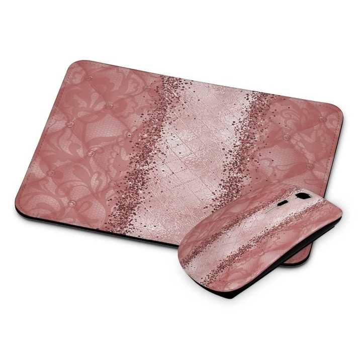 Mouse si mouse pad fara fir cu model de tapet 145