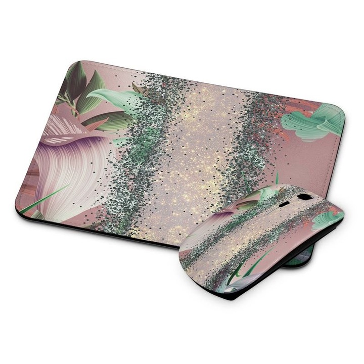 Mouse si mouse pad fara fir floral 170