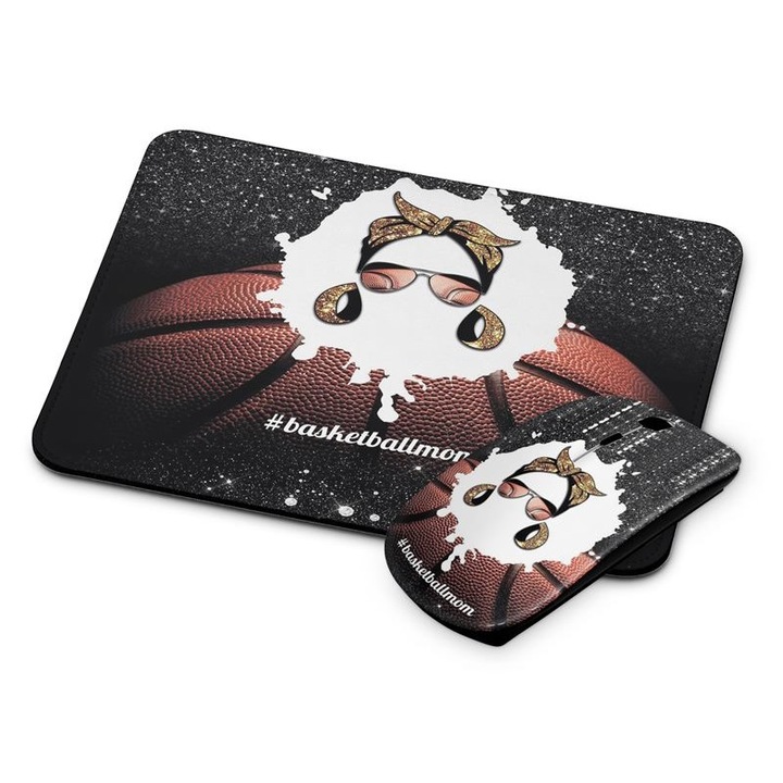 Mouse si mouse pad fara fir Basketball Mom 404