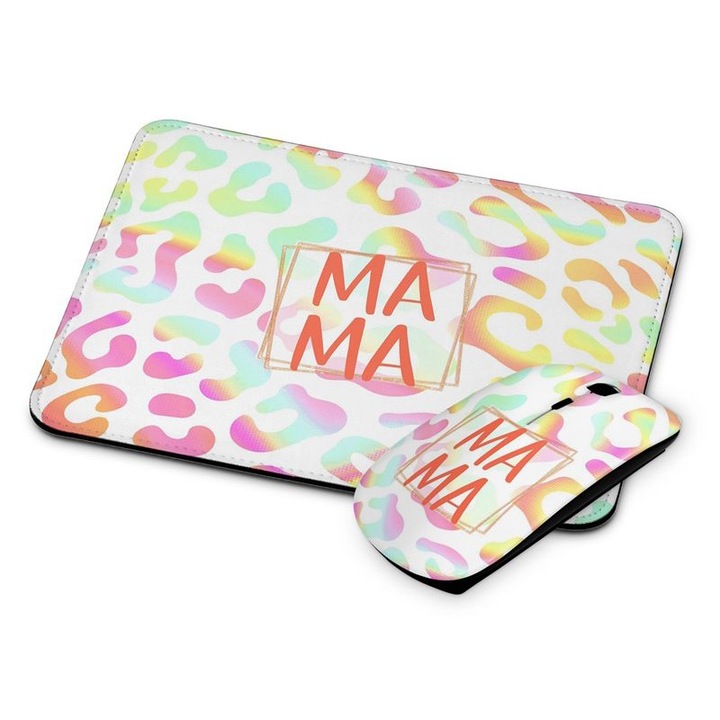Mouse si mouse pad fara fir Mama 47