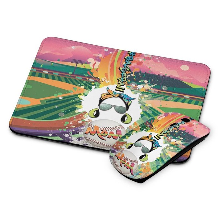 Mouse si mouse pad fara fir Baseball Mom 399