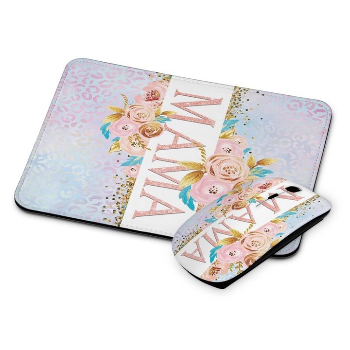 Mouse si mouse pad fara fir Mama 293