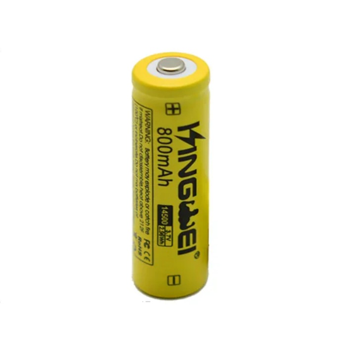 Acumulator Li-Ion tip Kingwei 14500, capacitate mare 800 mAh, 3.7V