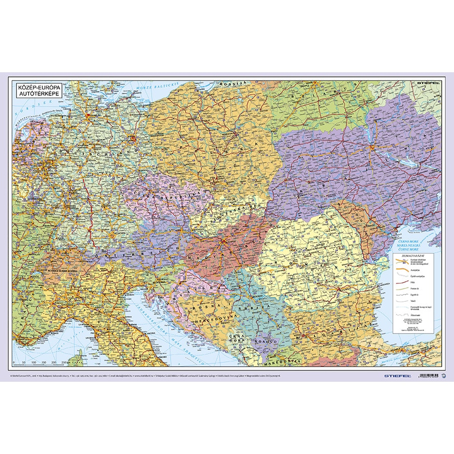közép európa országai európa térkép Stiefel A Fold Orszagai Terkep Kozep Europa Autoterkep Konyoklo Emag Hu közép európa országai európa térkép