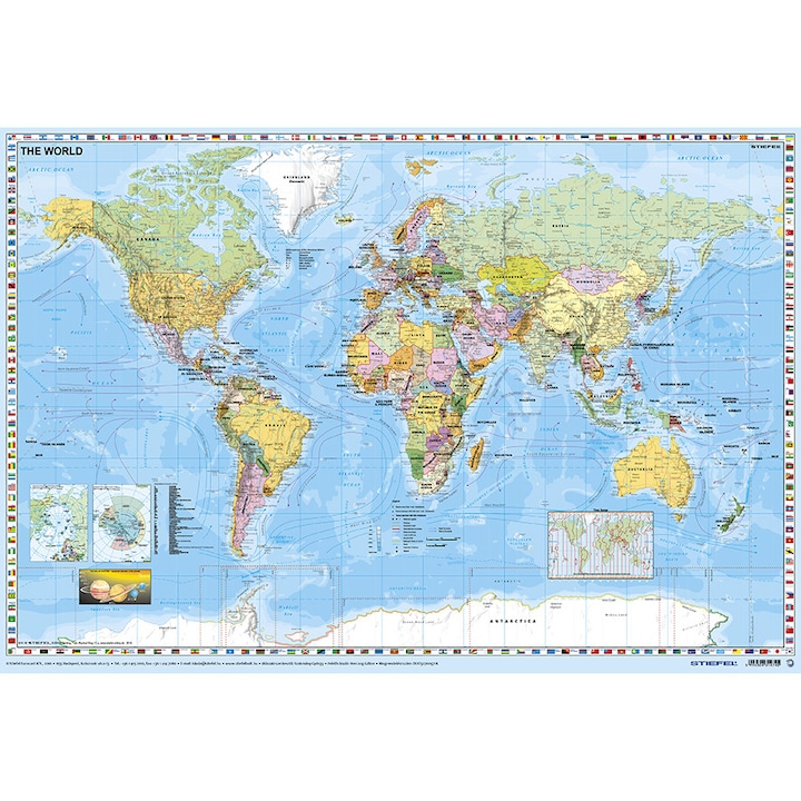Stiefel A Föld országai térkép/Közép-Európa autótérkép könyöklő
