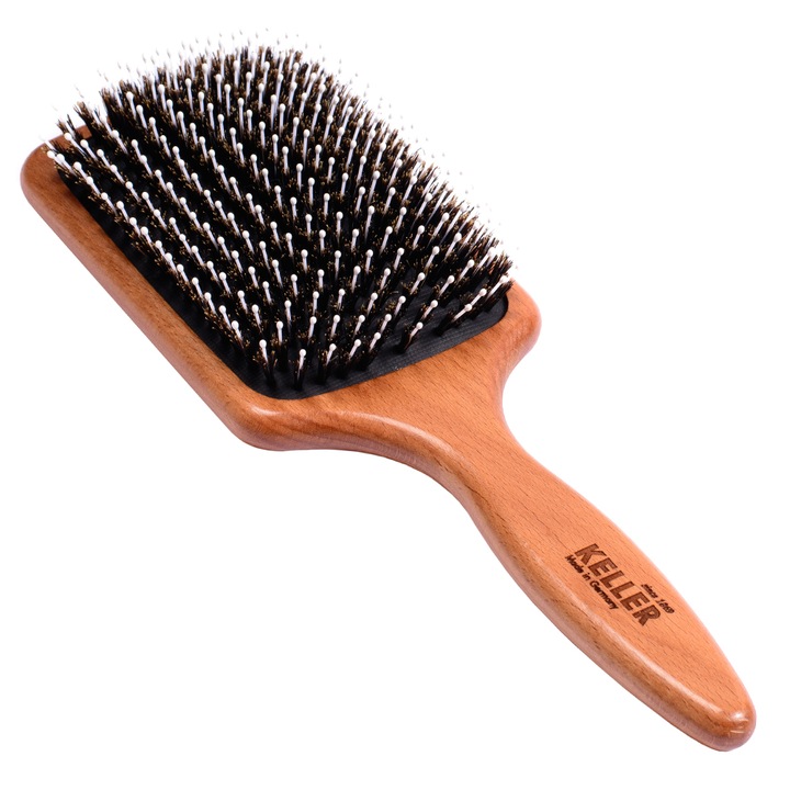 Perie Professional Line dreptunghiulara, mare pentru par cu peri din nylon si par de porc mistret