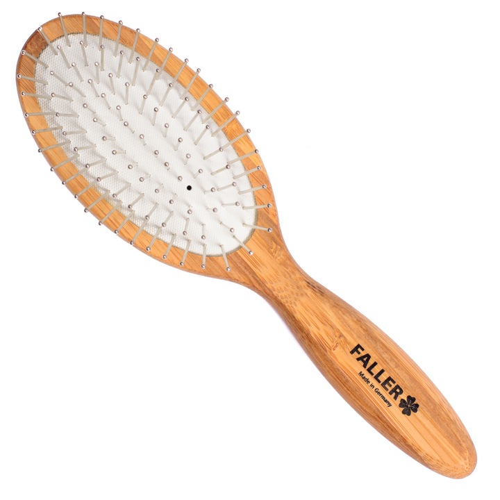 Perie Bamboo mica, pentru par cu peri din otel inoxidabil