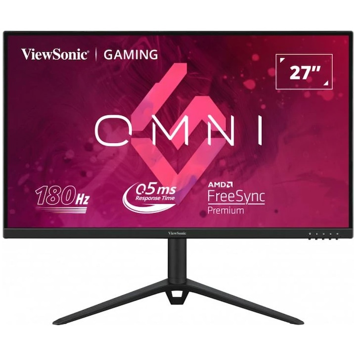 Monitor gaming LED IPS Viewsonic 27", Full HD, Display Port, 2.5ms, 180Hz, FreeSync Premium, Vesa, Negru, VX2728J