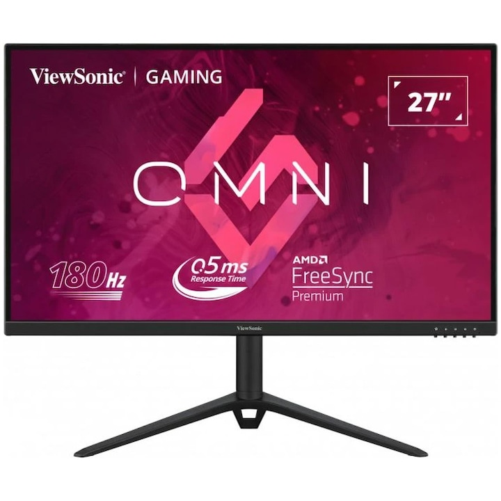 Монитор Gaming Viewsonic 27", IPS, Full HD, 2.5ms, 180Hz, Display Port, FreeSync Premium, Vesa, Черен, VX2728J