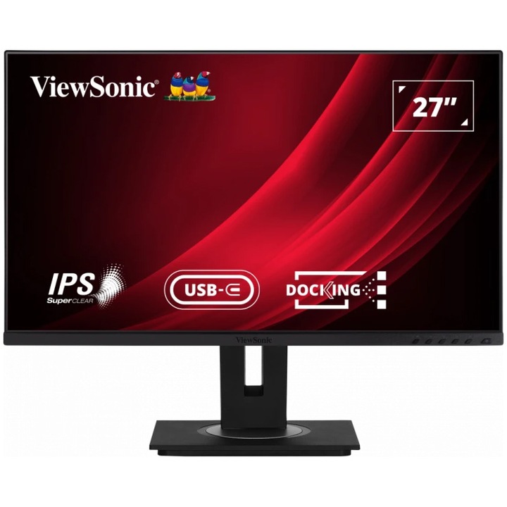 Viewsonic IPS LED monitor, 27", QHD, Display Port, Vesa, Fekete