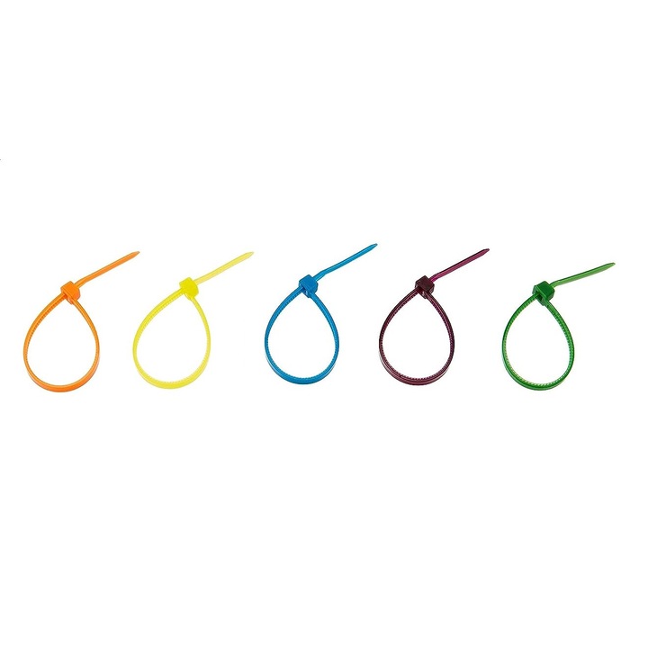 Set 50 Coliere de Plastic, Bigshot, 3.6x200 mm, Multicolor