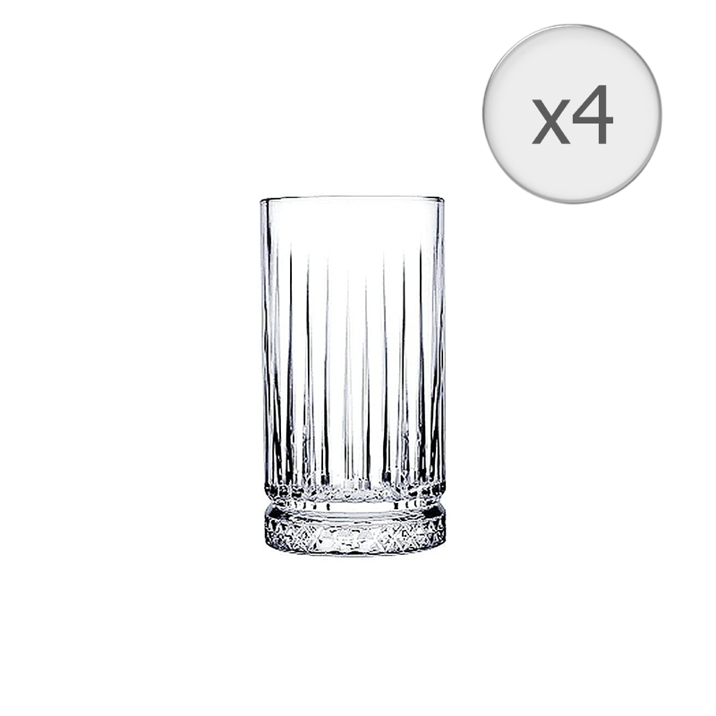 Verres Long Drink Pasabahce Elysia - Lot De 4 - 44 Cl - Verre Transparent Lave-vaisselle