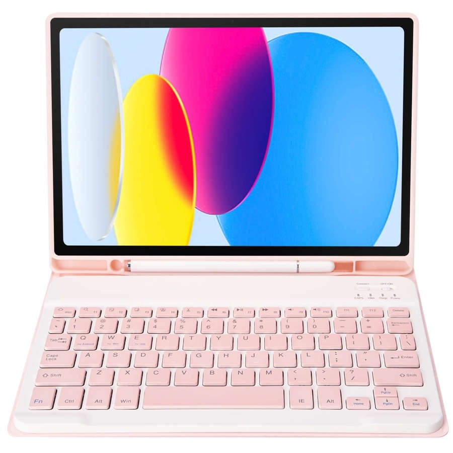 Husa cu tastatura Alogy pentru Apple iPad 10.9" (2022), suport integrat, Roz