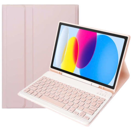 Husa cu tastatura Alogy pentru Apple iPad 10.9" (2022), suport integrat, Roz