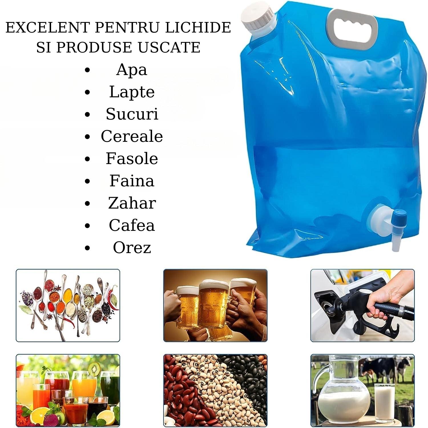 Sac conteneur d'eau pliable 5L/10L, pichet de ... – Grandado