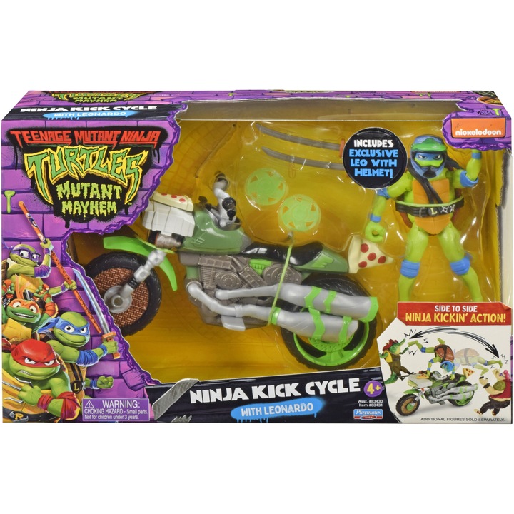 Figurina cu vehicul Teen Mutant Ninja Turtles - Leonardo