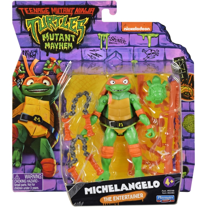 Figurina Teen Mutant Ninja Turtles - Michelangelo, 11 cm