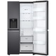 Side by side LG GSLV71MCTD, 635 l, Total No Frost, DoorCooling+, LinearCooling, Multi-Airflow, Clasa D, Compresor Linear Inverter, H 179 cm, Negru