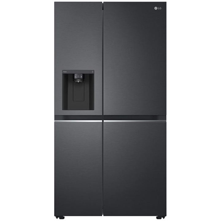 Хладилник Side by side LG GSLV71MCTD, 635 л, Total No Frost, DoorCooling+, LinearCooling, Multi-Airflow, Клас D, Компресор Linear Inverter, H 179 см, Черен