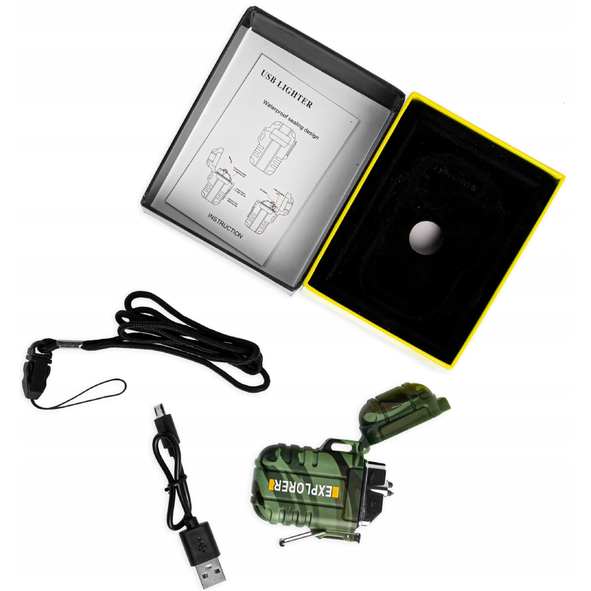 Електрическа запалка, Xtech, цинкова сплав, USB, зелена - eMAG.bg