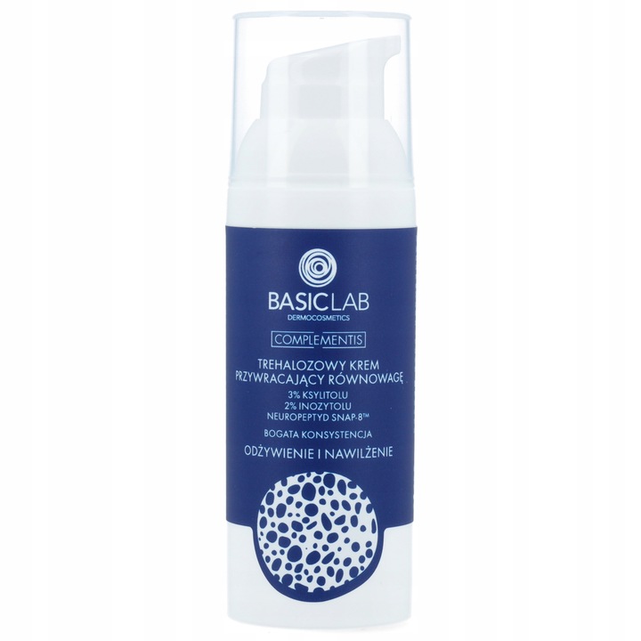 Krém trehalózzal, BasicLab, gazdag állag, 50 ml
