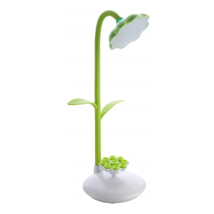 Lampa de birou cu LED, Sunmostar, ABS/Metal, Alb/Verde