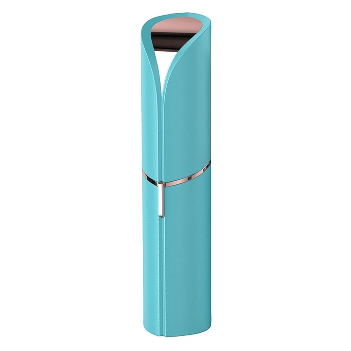 Епилатор за лице GREATON, USB зареждане, батерия, тюркоазено син, компактен дизайн