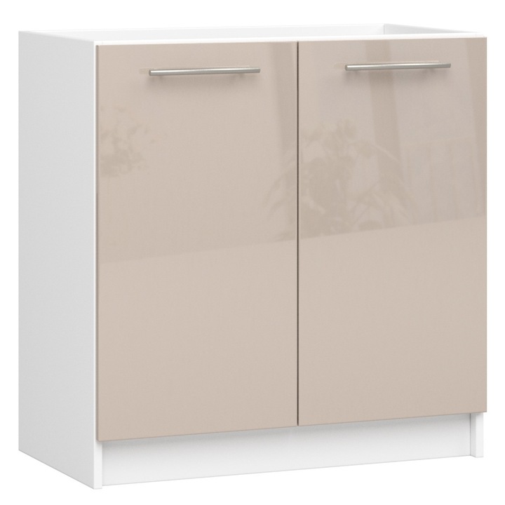 Dulap de bucatarie, Akort Furniture Factory, Pal, 80 x 82 x 46cm, Alb / Cappuccino