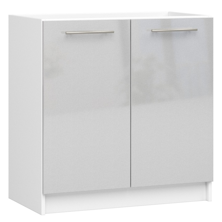 Dulap de bucatarie, Akort Furniture Factory, Pal, 80 x 82 x 46cm, Alb / Gri deschis