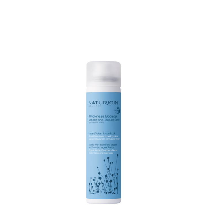Fixativ pentru volum cu sustinere usoara fara aerosol Naturigin Hair Thickening Booster Spray (travel size) 75ml