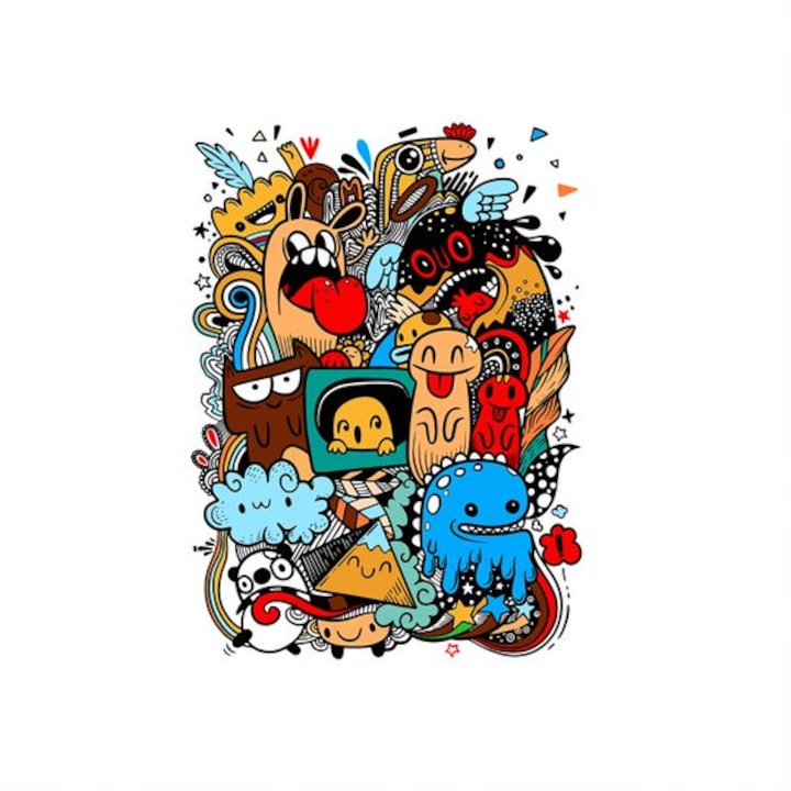 Картина Teen Colorful Doodles, 50x70 cm