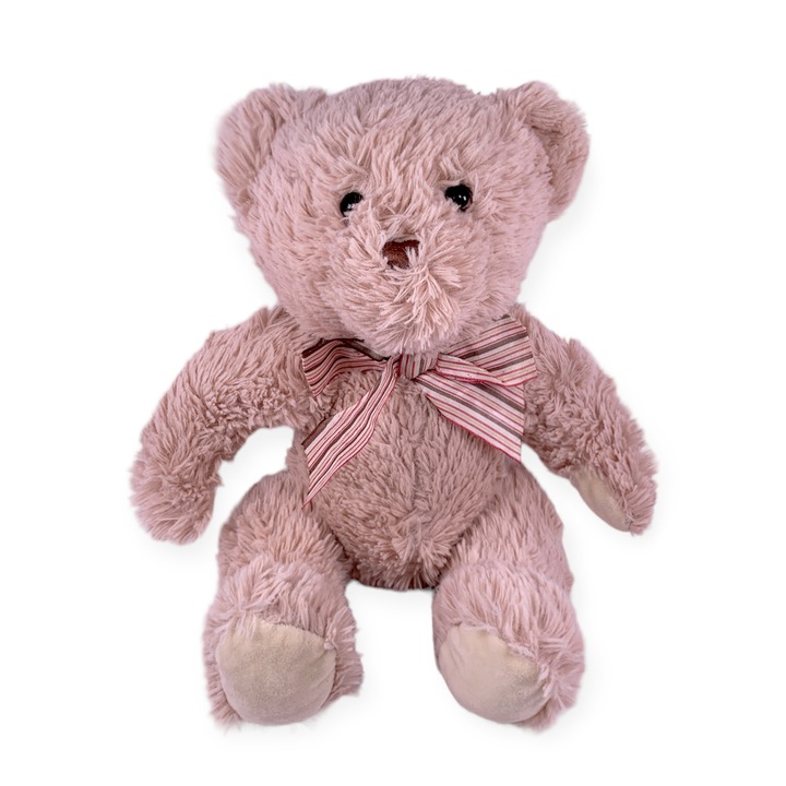 Плюшена играчка Chippo 21-99-175 1-113, Мече, Карирана панделка, 29 см, Бежов